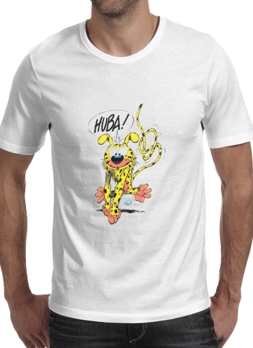  Marsupilami Houba para Manga curta T-shirt homem em torno do pescoço