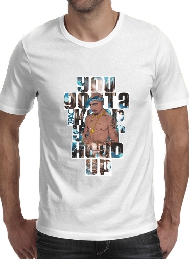  Music Legends: 2Pac Tupac Amaru Shakur para Manga curta T-shirt homem em torno do pescoço
