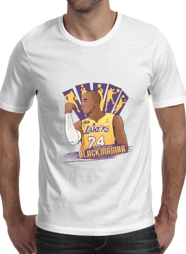  NBA Legends: Kobe Bryant para Manga curta T-shirt homem em torno do pescoço
