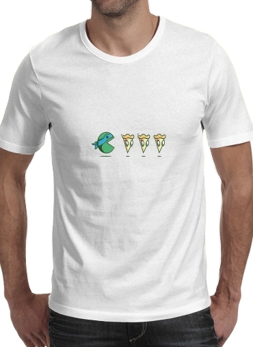  Pac Turtle para Manga curta T-shirt homem em torno do pescoço
