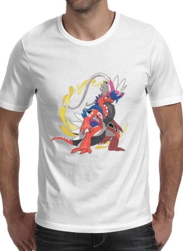  Pokemon Ecarlate para Manga curta T-shirt homem em torno do pescoço