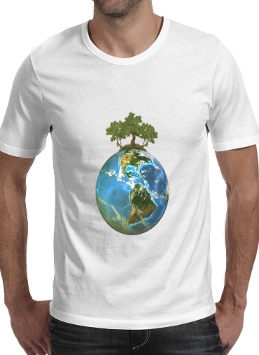  Protect Our Nature para Manga curta T-shirt homem em torno do pescoço
