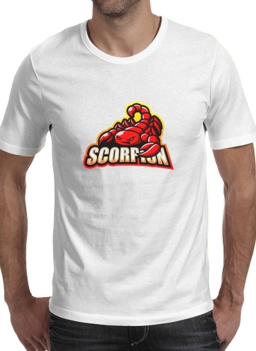  Scorpion esport para Manga curta T-shirt homem em torno do pescoço