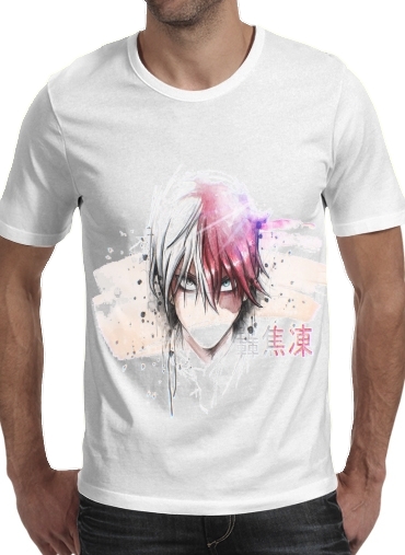  Shoto para Manga curta T-shirt homem em torno do pescoço