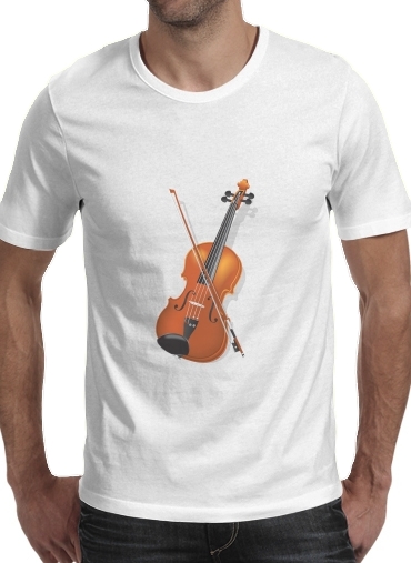  Violin Virtuose para Manga curta T-shirt homem em torno do pescoço