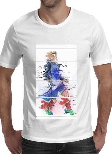  Vive la France, Antoine!  para Manga curta T-shirt homem em torno do pescoço