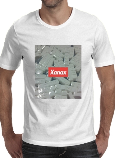  Xanax Alprazolam para Manga curta T-shirt homem em torno do pescoço