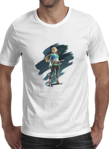  Zelda Princess para Manga curta T-shirt homem em torno do pescoço
