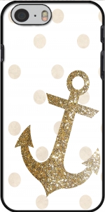 Capa Glitter Anchor and dots in gold for Iphone 6 4.7