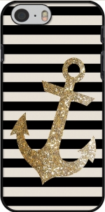 Capa gold glitter anchor in black for Iphone 6 4.7