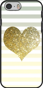 Capa Sunny Gold Glitter Heart for Iphone 6 4.7