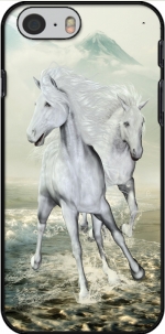 Capa White Horses On The Beach for Iphone 6 4.7