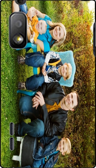 Capa LG Optimus L5 com imagens family