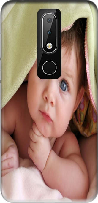 Silicone Nokia 6.1 Plus (Nokia X6) com imagens baby