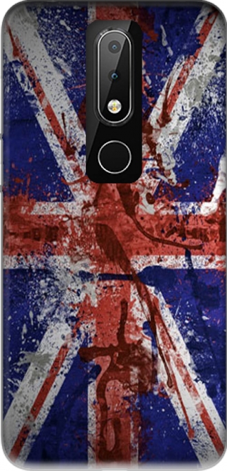 Silicone Nokia 6.1 Plus (Nokia X6) com imagens flag