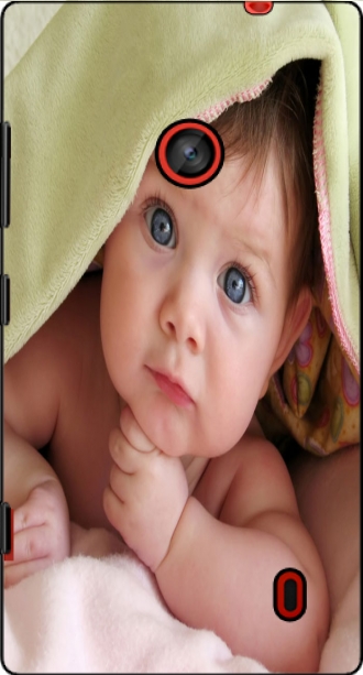 Silicone Nokia Lumia 635 com imagens baby