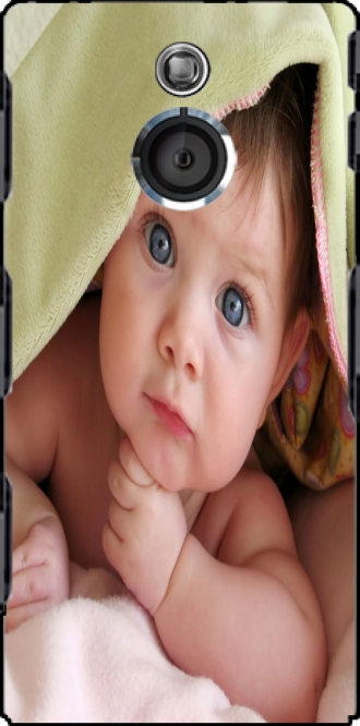 Capa Sony Xperia P com imagens baby