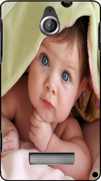 Capa Sony Xperia E com imagens baby