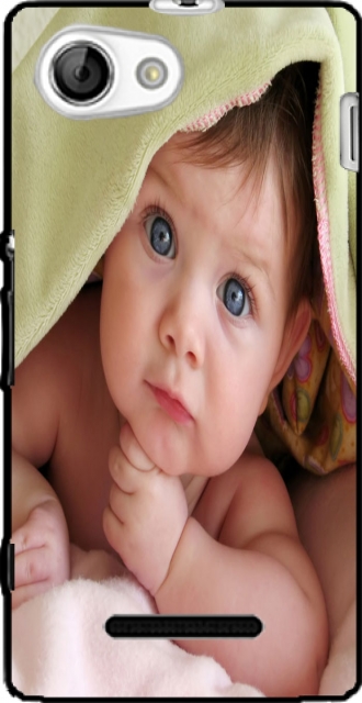 Capa Sony Xperia M com imagens baby